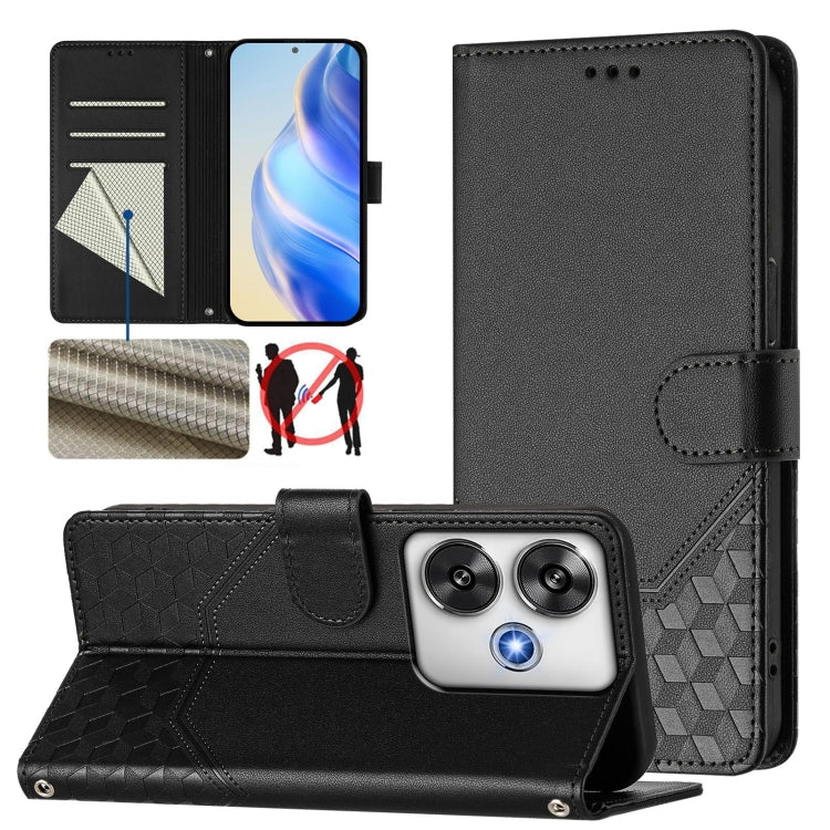 Honeycomb Embossing RFID Leather Phone Case, For Xiaomi Poco F6 5G, For Xiaomi Poco M6 Pro 4G, For Xiaomi Poco X6 Neo 5G, For Xiaomi Poco X6 Pro / Redmi K70E, For Xiaomi Poco X6 5G, For Xiaomi 14 Ultra 5G, For Xiaomi 14 Pro 5G, For Xiaomi 14           ...