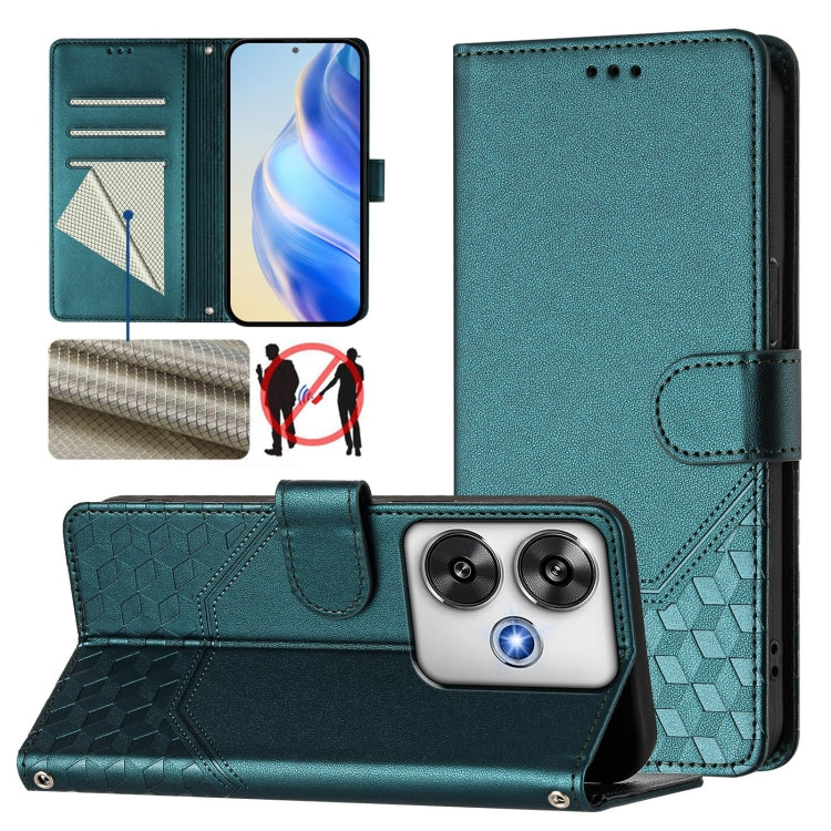 Honeycomb Embossing RFID Leather Phone Case, For Xiaomi Poco F6 5G, For Xiaomi Poco M6 Pro 4G, For Xiaomi Poco X6 Neo 5G, For Xiaomi Poco X6 Pro / Redmi K70E, For Xiaomi Poco X6 5G, For Xiaomi 14 Ultra 5G, For Xiaomi 14 Pro 5G, For Xiaomi 14           ...