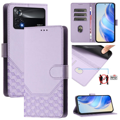 Honeycomb Embossing RFID Leather Phone Case, For Xiaomi Poco C40 / Redmi 10C, For Xiaomi Civi 1S, For Xiaomi Poco M4 Pro 4G, For Xiaomi Poco X4 Pro 5G, For Xiaomi Mi 11 Lite / Mi 11 Lite 5G NE, For Xiaomi 11T / 11T Pro, For Xiaomi Poco X3 GT           ...