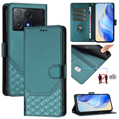 Honeycomb Embossing RFID Leather Phone Case, For Xiaomi Poco X6 Neo 5G, For Xiaomi Poco X6 Pro / Redmi K70E, For Xiaomi Poco X6 5G, For Xiaomi 14 Ultra 5G, For Xiaomi 14 Pro 5G, For Xiaomi 14, For Xiaomi Poco F5 / Redmi Note 12 Turbo 5G                ...