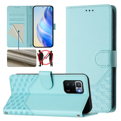 Honeycomb Embossing RFID Leather Phone Case, For Xiaomi Poco C40 / Redmi 10C, For Xiaomi Civi 1S, For Xiaomi Poco M4 Pro 4G, For Xiaomi Poco X4 Pro 5G, For Xiaomi Mi 11 Lite / Mi 11 Lite 5G NE, For Xiaomi 11T / 11T Pro, For Xiaomi Poco X3 GT           ...