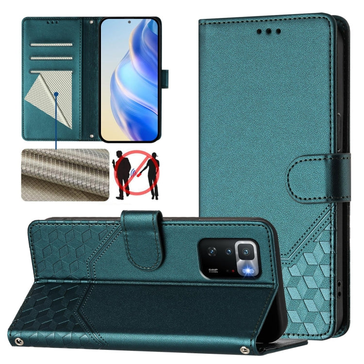 Honeycomb Embossing RFID Leather Phone Case, For Xiaomi Poco C40 / Redmi 10C, For Xiaomi Civi 1S, For Xiaomi Poco M4 Pro 4G, For Xiaomi Poco X4 Pro 5G, For Xiaomi Mi 11 Lite / Mi 11 Lite 5G NE, For Xiaomi 11T / 11T Pro, For Xiaomi Poco X3 GT           ...