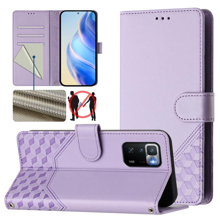 Honeycomb Embossing RFID Leather Phone Case, For Xiaomi Poco C40 / Redmi 10C, For Xiaomi Civi 1S, For Xiaomi Poco M4 Pro 4G, For Xiaomi Poco X4 Pro 5G, For Xiaomi Mi 11 Lite / Mi 11 Lite 5G NE, For Xiaomi 11T / 11T Pro, For Xiaomi Poco X3 GT           ...