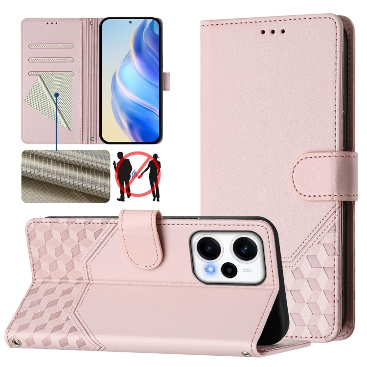 Honeycomb Embossing RFID Leather Phone Case, For Xiaomi Poco X6 Neo 5G, For Xiaomi Poco X6 Pro / Redmi K70E, For Xiaomi Poco X6 5G, For Xiaomi 14 Ultra 5G, For Xiaomi 14 Pro 5G, For Xiaomi 14, For Xiaomi Poco F5 / Redmi Note 12 Turbo 5G                ...