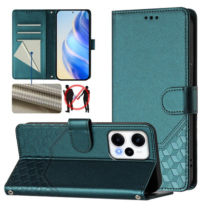 Honeycomb Embossing RFID Leather Phone Case, For Xiaomi Poco X6 Neo 5G, For Xiaomi Poco X6 Pro / Redmi K70E, For Xiaomi Poco X6 5G, For Xiaomi 14 Ultra 5G, For Xiaomi 14 Pro 5G, For Xiaomi 14, For Xiaomi Poco F5 / Redmi Note 12 Turbo 5G                ...