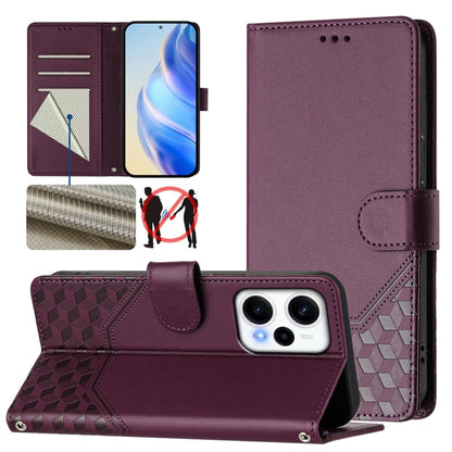 Honeycomb Embossing RFID Leather Phone Case, For Xiaomi Poco X6 Neo 5G, For Xiaomi Poco X6 Pro / Redmi K70E, For Xiaomi Poco X6 5G, For Xiaomi 14 Ultra 5G, For Xiaomi 14 Pro 5G, For Xiaomi 14, For Xiaomi Poco F5 / Redmi Note 12 Turbo 5G                ...