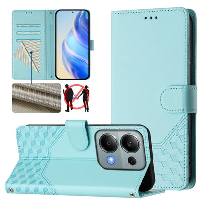 Honeycomb Embossing RFID Leather Phone Case, For Xiaomi Poco F6 5G, For Xiaomi Poco M6 Pro 4G, For Xiaomi Poco X6 Neo 5G, For Xiaomi Poco X6 Pro / Redmi K70E, For Xiaomi Poco X6 5G, For Xiaomi 14 Ultra 5G, For Xiaomi 14 Pro 5G, For Xiaomi 14           ...
