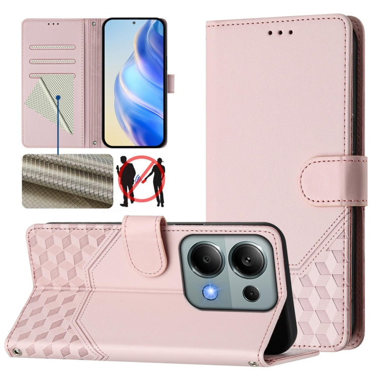 Honeycomb Embossing RFID Leather Phone Case, For Xiaomi Poco F6 5G, For Xiaomi Poco M6 Pro 4G, For Xiaomi Poco X6 Neo 5G, For Xiaomi Poco X6 Pro / Redmi K70E, For Xiaomi Poco X6 5G, For Xiaomi 14 Ultra 5G, For Xiaomi 14 Pro 5G, For Xiaomi 14           ...