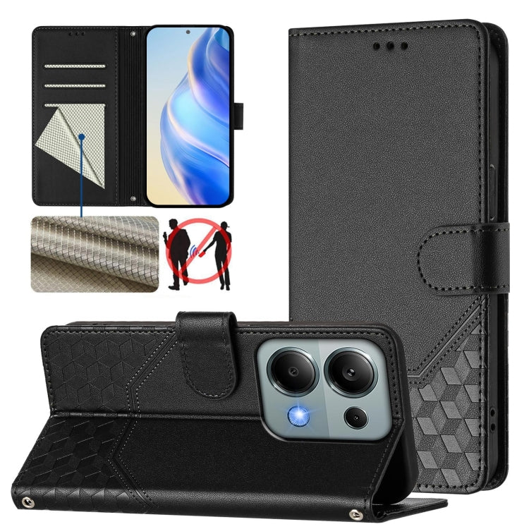 Honeycomb Embossing RFID Leather Phone Case, For Xiaomi Poco F6 5G, For Xiaomi Poco M6 Pro 4G, For Xiaomi Poco X6 Neo 5G, For Xiaomi Poco X6 Pro / Redmi K70E, For Xiaomi Poco X6 5G, For Xiaomi 14 Ultra 5G, For Xiaomi 14 Pro 5G, For Xiaomi 14           ...