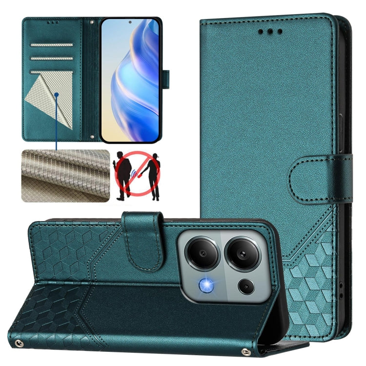 Honeycomb Embossing RFID Leather Phone Case, For Xiaomi Poco F6 5G, For Xiaomi Poco M6 Pro 4G, For Xiaomi Poco X6 Neo 5G, For Xiaomi Poco X6 Pro / Redmi K70E, For Xiaomi Poco X6 5G, For Xiaomi 14 Ultra 5G, For Xiaomi 14 Pro 5G, For Xiaomi 14           ...