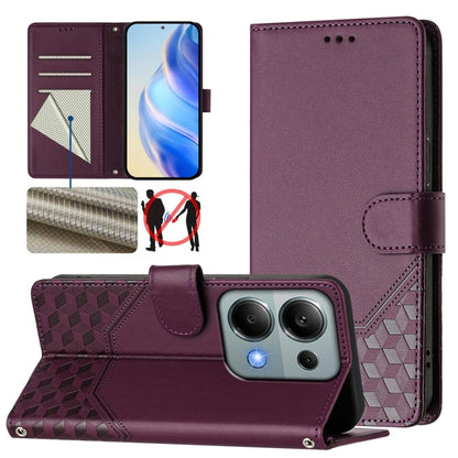 Honeycomb Embossing RFID Leather Phone Case, For Xiaomi Poco F6 5G, For Xiaomi Poco M6 Pro 4G, For Xiaomi Poco X6 Neo 5G, For Xiaomi Poco X6 Pro / Redmi K70E, For Xiaomi Poco X6 5G, For Xiaomi 14 Ultra 5G, For Xiaomi 14 Pro 5G, For Xiaomi 14           ...