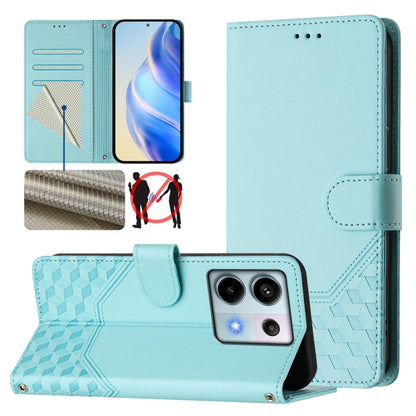 Honeycomb Embossing RFID Leather Phone Case, For Xiaomi Poco X6 Neo 5G, For Xiaomi Poco X6 Pro / Redmi K70E, For Xiaomi Poco X6 5G, For Xiaomi 14 Ultra 5G, For Xiaomi 14 Pro 5G, For Xiaomi 14, For Xiaomi Poco F5 / Redmi Note 12 Turbo 5G                ...