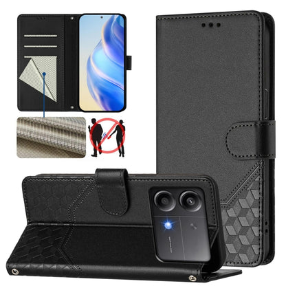 Honeycomb Embossing RFID Leather Phone Case, For Xiaomi Poco F6 5G, For Xiaomi Poco M6 Pro 4G, For Xiaomi Poco X6 Neo 5G, For Xiaomi Poco X6 Pro / Redmi K70E, For Xiaomi Poco X6 5G, For Xiaomi 14 Ultra 5G, For Xiaomi 14 Pro 5G, For Xiaomi 14           ...