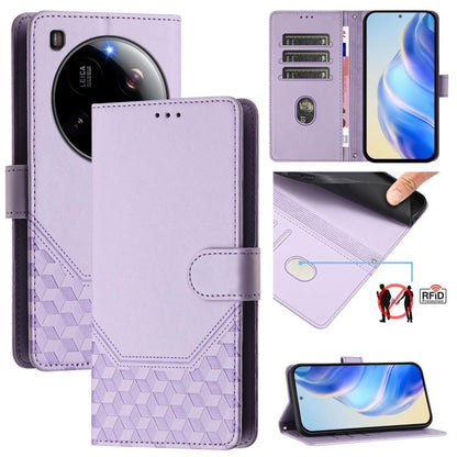 Étui de téléphone en cuir RFID avec gaufrage nid d'abeille, pour Redmi 15 5G Global / 15 4G SEA 169.5mm, pour Xiaomi 15T Pro 5G, pour Xiaomi 15T 5G, pour Xiaomi Civi 5 Pro 5G, pour Xiaomi 15S Pro 5G, pour Xiaomi Poco M6 Plus / Redmi 13x 4G