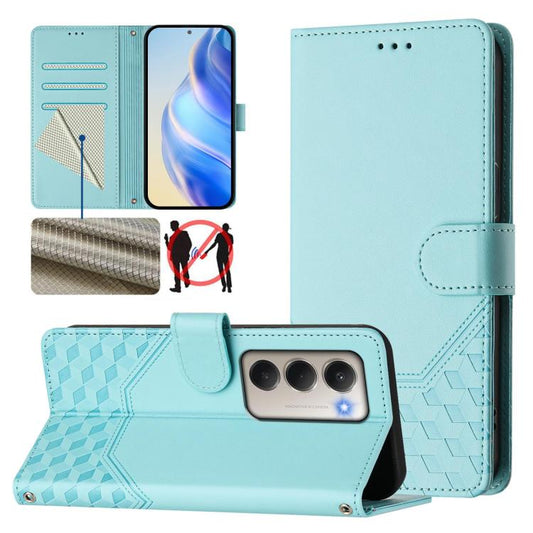 Honeycomb Embossing RFID Leather Phone Case, For Redmi 15 5G Global / 15 4G SEA 169.5mm, For Xiaomi 15T Pro 5G, For Xiaomi 15T 5G, For Xiaomi Civi 5 Pro 5G, For Xiaomi 15S Pro 5G, For Xiaomi Poco M6 Plus / Redmi 13x 4G                                  ...