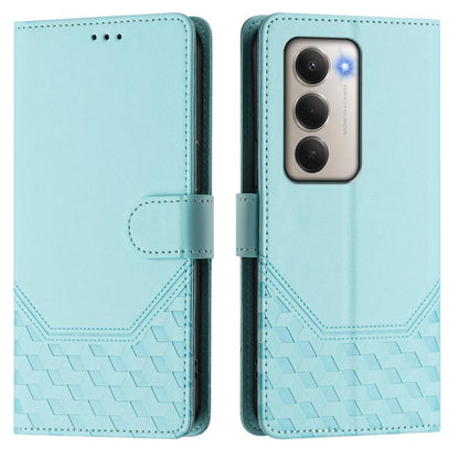 Étui de téléphone en cuir RFID avec gaufrage nid d'abeille, pour Redmi 15 5G Global / 15 4G SEA 169.5mm, pour Xiaomi 15T Pro 5G, pour Xiaomi 15T 5G, pour Xiaomi Civi 5 Pro 5G, pour Xiaomi 15S Pro 5G, pour Xiaomi Poco M6 Plus / Redmi 13x 4G