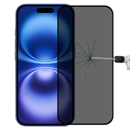 Full Cover Anti-spy Silk Screen Tempered Glass Film, For iPhone 16 Pro Max, For iPhone 16 Pro, For iPhone 16 Plus, For iPhone 16