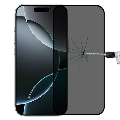Full Cover Anti-spy Silk Screen Tempered Glass Film, For iPhone 16 Pro Max, For iPhone 16 Pro, For iPhone 16 Plus, For iPhone 16