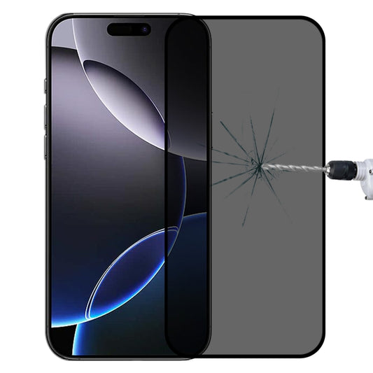Full Cover Anti-spy Silk Screen Tempered Glass Film, For iPhone 16 Pro Max, For iPhone 16 Pro, For iPhone 16 Plus, For iPhone 16