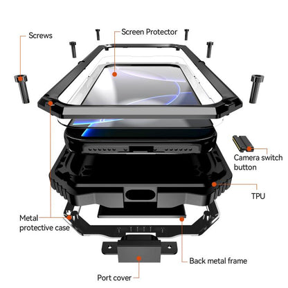 R-JUST Life Waterproof Dustproof Shockproof Holder Phone Case