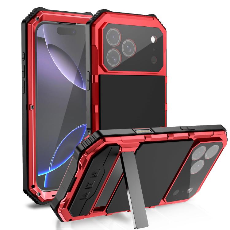 R-JUST Life Waterproof Dustproof Shockproof Holder Phone Case, For iPhone 18 Pro, For iPhone 18 Pro Max, For iPhone 17e / 16e, For iPhone 17 Pro Max, For iPhone 17 Pro, For iPhone 17, For iPhone 16 Pro Max, For iPhone 16 Plus, For iPhone 15 Pro Max    ...