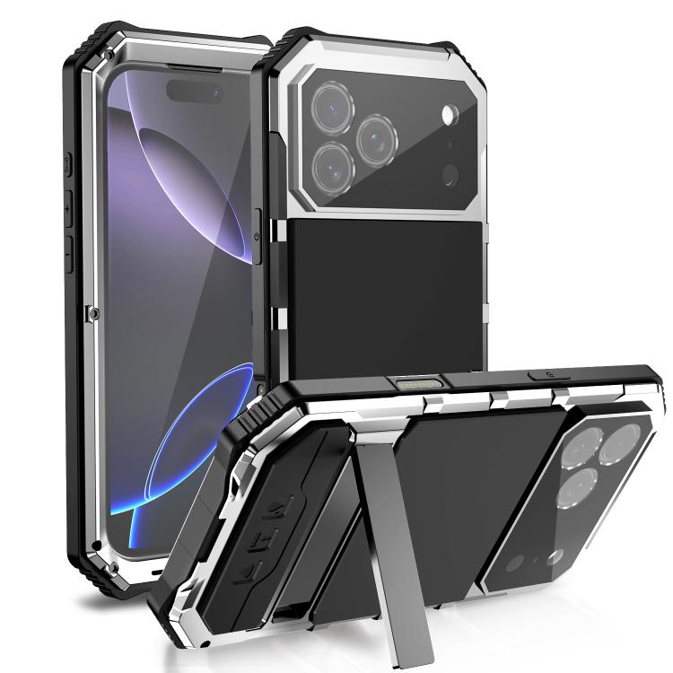 R-JUST Life Waterproof Dustproof Shockproof Holder Phone Case, For iPhone 18 Pro, For iPhone 18 Pro Max, For iPhone 17e / 16e, For iPhone 17 Pro Max, For iPhone 17 Pro, For iPhone 17, For iPhone 16 Pro Max, For iPhone 16 Plus, For iPhone 15 Pro Max    ...