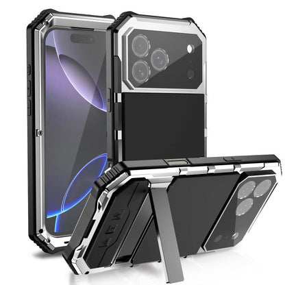 R-JUST Life Waterproof Dustproof Shockproof Holder Phone Case, For iPhone 18 Pro, For iPhone 18 Pro Max, For iPhone 17e / 16e, For iPhone 17 Pro Max, For iPhone 17 Pro, For iPhone 17, For iPhone 16 Pro Max, For iPhone 16 Plus, For iPhone 15 Pro Max    ...