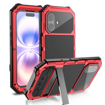 R-JUST Life Waterproof Dustproof Shockproof Holder Phone Case, For iPhone 17e / 16e, For iPhone 17 Pro Max, For iPhone 17 Pro, For iPhone 17, For iPhone 16 Pro Max, For iPhone 16 Plus, For iPhone 15 Pro Max, For iPhone 15 Plus