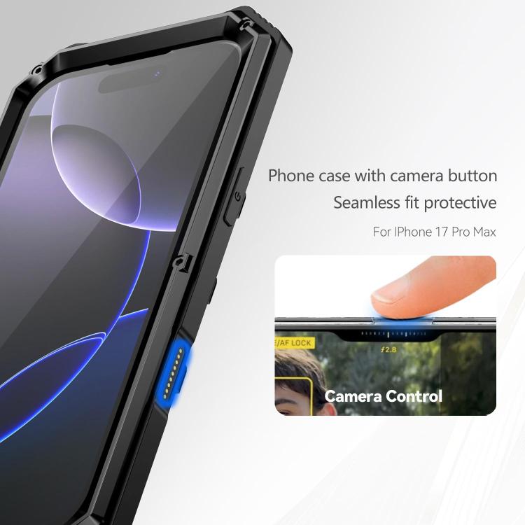 R-JUST Life Waterproof Dustproof Shockproof Holder Phone Case, For iPhone 18 Pro, For iPhone 18 Pro Max, For iPhone 17e / 16e, For iPhone 17 Pro Max, For iPhone 17 Pro, For iPhone 17, For iPhone 16 Pro Max, For iPhone 16 Plus, For iPhone 15 Pro Max    ...