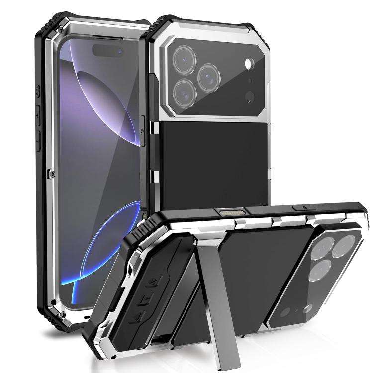 R-JUST Life Waterproof Dustproof Shockproof Holder Phone Case, For iPhone 18 Pro, For iPhone 18 Pro Max, For iPhone 17e / 16e, For iPhone 17 Pro Max, For iPhone 17 Pro, For iPhone 17, For iPhone 16 Pro Max, For iPhone 16 Plus, For iPhone 15 Pro Max    ...
