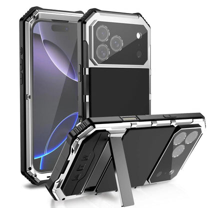 R-JUST Life Waterproof Dustproof Shockproof Holder Phone Case, For iPhone 18 Pro, For iPhone 18 Pro Max, For iPhone 17e / 16e, For iPhone 17 Pro Max, For iPhone 17 Pro, For iPhone 17, For iPhone 16 Pro Max, For iPhone 16 Plus, For iPhone 15 Pro Max    ...