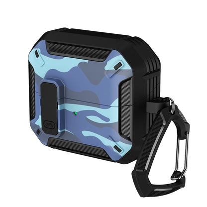 Étui de protection camouflage pour écouteurs avec interrupteur et crochet, pour Samsung Galaxy Buds 3/3 Pro
