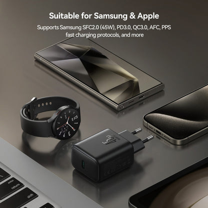 JOYROOM JR-TCG13 45W GaN USB-C / Type-C Port Super Fast Charger, EU Plug, UK Plug