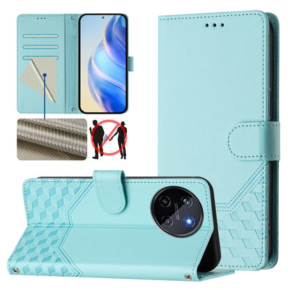 Honeycomb Embossing RFID Leather Phone Case, For Realme Note 50 4G Global / C51 / C53, For Realme 12 Pro 5G / 12 Pro+ 5G Global, For Realme C67 4G Global, For Realme 11 5G Global / 11x 5G / C67 India, For Realme 11 4G Global, For Realme GT3  / GT5 240W...