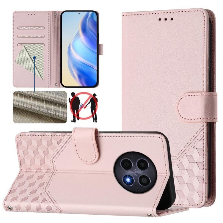 Honeycomb Embossing RFID Leather Phone Case, For Realme 14x Global / V70 5G / C75 5G, For Realme Narzo 80 Pro / 14 Pro 5G India, For Realme 14 5G / 14T 5G Global, For Realme P3 Ultra 5G, For Realme P3 5G, For Realme 14 Pro+ 5G, For Realme 14 Pro 5G    ...