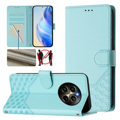 Honeycomb Embossing RFID Leather Phone Case, For Realme Note 50 4G Global / C51 / C53, For Realme 12 Pro 5G / 12 Pro+ 5G Global, For Realme C67 4G Global, For Realme 11 5G Global / 11x 5G / C67 India, For Realme 11 4G Global, For Realme GT3  / GT5 240W...