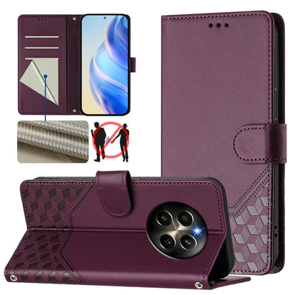 Honeycomb Embossing RFID Leather Phone Case, For Realme Note 50 4G Global / C51 / C53, For Realme 12 Pro 5G / 12 Pro+ 5G Global, For Realme C67 4G Global, For Realme 11 5G Global / 11x 5G / C67 India, For Realme 11 4G Global, For Realme GT3  / GT5 240W...