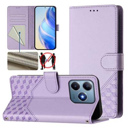 Honeycomb Embossing RFID Leather Phone Case, For Realme 14x Global / V70 5G / C75 5G, For Realme Narzo 80 Pro / 14 Pro 5G India, For Realme 14 5G / 14T 5G Global, For Realme P3 Ultra 5G, For Realme P3 5G, For Realme 14 Pro+ 5G, For Realme 14 Pro 5G    ...
