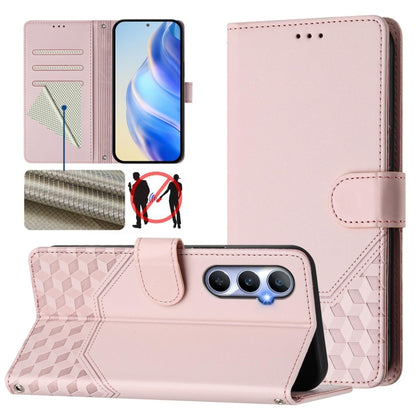 Honeycomb Embossing RFID Leather Phone Case, For Realme Note 50 4G Global / C51 / C53, For Realme 12 Pro 5G / 12 Pro+ 5G Global, For Realme C67 4G Global, For Realme 11 5G Global / 11x 5G / C67 India, For Realme 11 4G Global, For Realme GT3  / GT5 240W...
