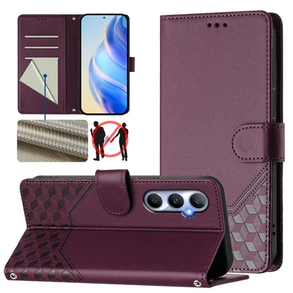 Honeycomb Embossing RFID Leather Phone Case, For Realme Note 50 4G Global / C51 / C53, For Realme 12 Pro 5G / 12 Pro+ 5G Global, For Realme C67 4G Global, For Realme 11 5G Global / 11x 5G / C67 India, For Realme 11 4G Global, For Realme GT3  / GT5 240W...