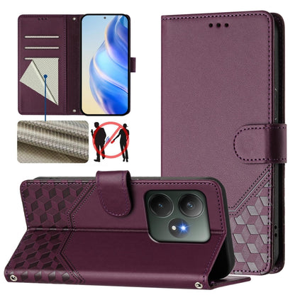 Honeycomb Embossing RFID Leather Phone Case, For Realme 14x Global / V70 5G / C75 5G, For Realme Narzo 80 Pro / 14 Pro 5G India, For Realme 14 5G / 14T 5G Global, For Realme P3 Ultra 5G, For Realme P3 5G, For Realme 14 Pro+ 5G, For Realme 14 Pro 5G    ...