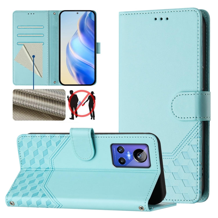 Honeycomb Embossing RFID Leather Phone Case, For Realme 9 Pro+ 5G / 9 4G Global, For Realme GT Neo 3, For Realme 9 Pro 5G Global, For Realme C21Y, For Realme C25 / C15 / C12 / C25s, For Realme 8 5G / V13 5G / Q3 5G, For Realme 8 4G / 8 Pro 4G          ...
