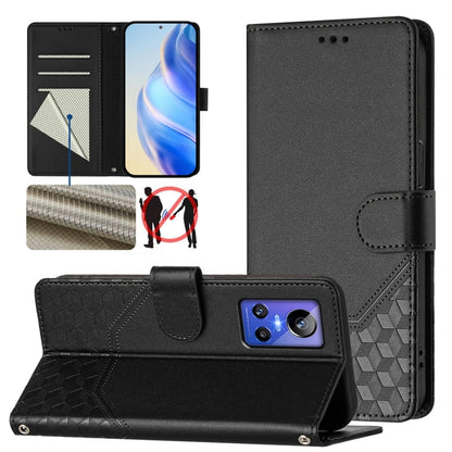 Honeycomb Embossing RFID Leather Phone Case, For Realme 9 Pro+ 5G / 9 4G Global, For Realme GT Neo 3, For Realme 9 Pro 5G Global, For Realme C21Y, For Realme C25 / C15 / C12 / C25s, For Realme 8 5G / V13 5G / Q3 5G, For Realme 8 4G / 8 Pro 4G          ...