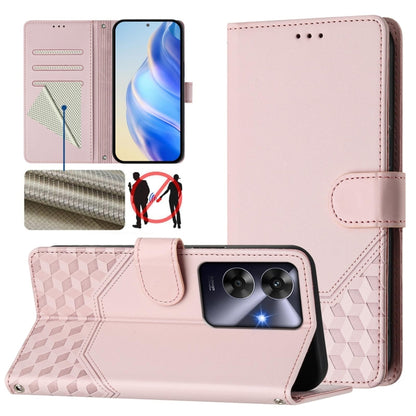 Honeycomb Embossing RFID Leather Phone Case, For Realme 14x Global / V70 5G / C75 5G, For Realme Narzo 80 Pro / 14 Pro 5G India, For Realme 14 5G / 14T 5G Global, For Realme P3 Ultra 5G, For Realme P3 5G, For Realme 14 Pro+ 5G, For Realme 14 Pro 5G    ...