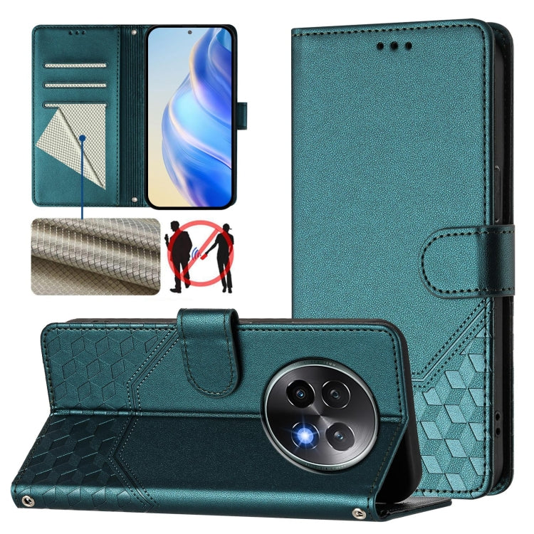 Honeycomb Embossing RFID Leather Phone Case, For Realme 14x Global / V70 5G / C75 5G, For Realme Narzo 80 Pro / 14 Pro 5G India, For Realme 14 5G / 14T 5G Global, For Realme P3 Ultra 5G, For Realme P3 5G, For Realme 14 Pro+ 5G, For Realme 14 Pro 5G    ...