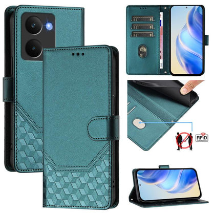 Honeycomb Embossing RFID Leather Phone Case, For Realme 14x Global / V70 5G / C75 5G, For Realme Narzo 80 Pro / 14 Pro 5G India, For Realme 14 5G / 14T 5G Global, For Realme P3 Ultra 5G, For Realme P3 5G, For Realme 14 Pro+ 5G, For Realme 14 Pro 5G    ...