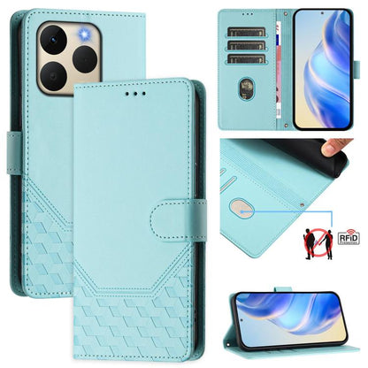 Honeycomb Embossing RFID Leather Phone Case, For Realme P4x 5G / OnePlus Nord CE6 Lite, For Realme 16T 5G Global, For Realme C100 5G, For Realme P4 Power 5G, For Realme Note 80 4G Global, For Realme C83 5G India, For Realme 16 5G Global                ...