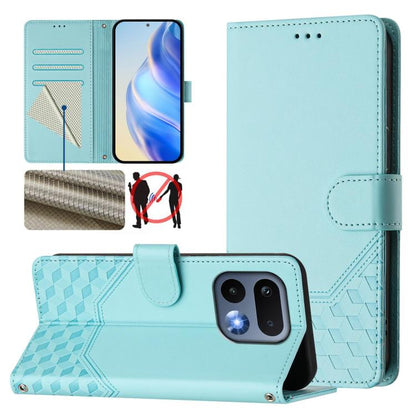 Honeycomb Embossing RFID Leather Phone Case, For Realme P4x 5G / OnePlus Nord CE6 Lite, For Realme 16T 5G Global, For Realme C100 5G, For Realme P4 Power 5G, For Realme Note 80 4G Global, For Realme C83 5G India, For Realme 16 5G Global                ...