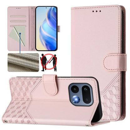 Honeycomb Embossing RFID Leather Phone Case, For Realme P4x 5G / OnePlus Nord CE6 Lite, For Realme 16T 5G Global, For Realme C100 5G, For Realme P4 Power 5G, For Realme Note 80 4G Global, For Realme C83 5G India, For Realme 16 5G Global                ...