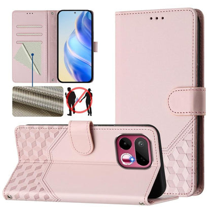 Honeycomb Embossing RFID Leather Phone Case, For Realme P4x 5G / OnePlus Nord CE6 Lite, For Realme 16T 5G Global, For Realme C100 5G, For Realme P4 Power 5G, For Realme Note 80 4G Global, For Realme C83 5G India, For Realme 16 5G Global                ...